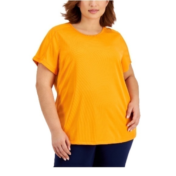 ID Ideology Women's Birdseye Mesh T-Shirt Red Size 3X Plus energy orange shirt - Picture 1 of 5
